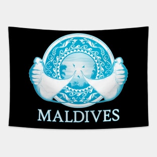 Giant Manta Ray Maldives Diving Tapestry