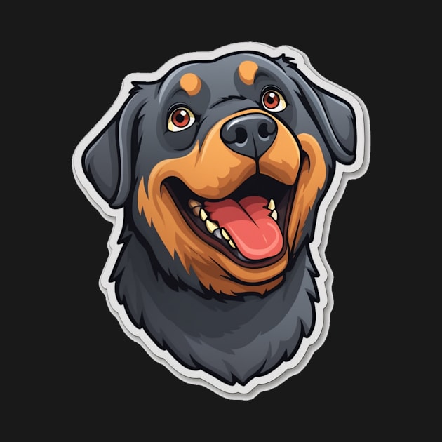 Adorable Rottie - Cute Rottweiler Artwork by InTrendSick