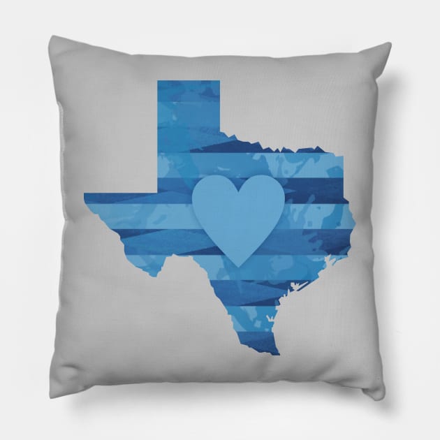 Texas Heart Pillow by Dale Preston Design