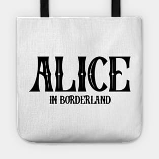 Alice in borderland title black Tote