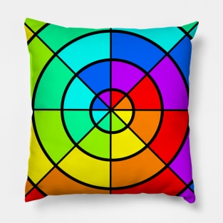 Colourful Rainbow Circle Pillow