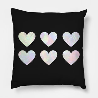 Iridescent heart pattern Pillow