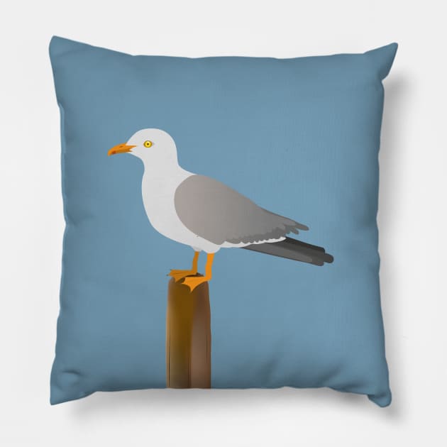 Seagull Pillow by Bwiselizzy