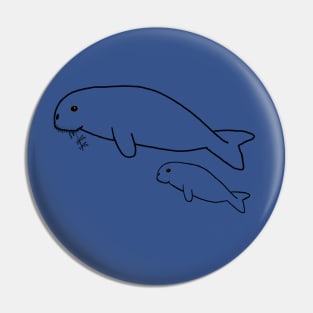 Whale Family Pin