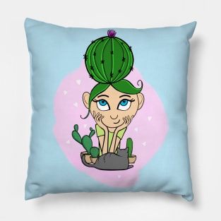 Cactus Girl Pillow