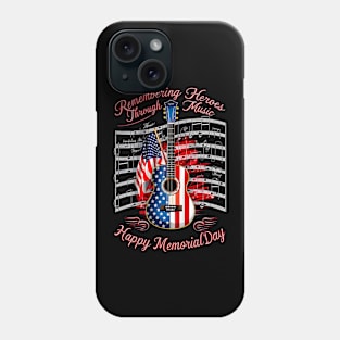 Remembering Heroes through Music Happy Memorial day  | veteran lover gifts Phone Case