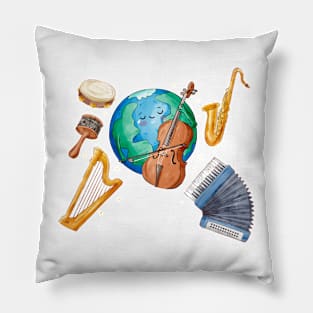 World Music Day Earth Pillow