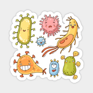 Germs Funny Cartoon Magnet