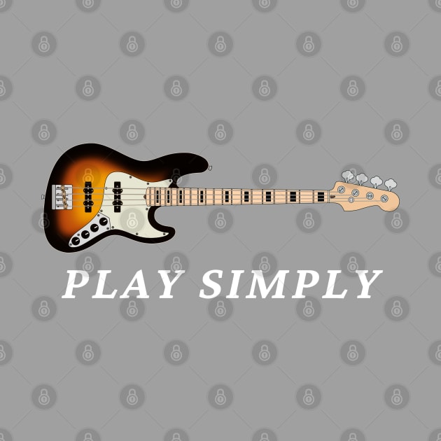 Play Simply Bass Guitar Sunburst Color by nightsworthy