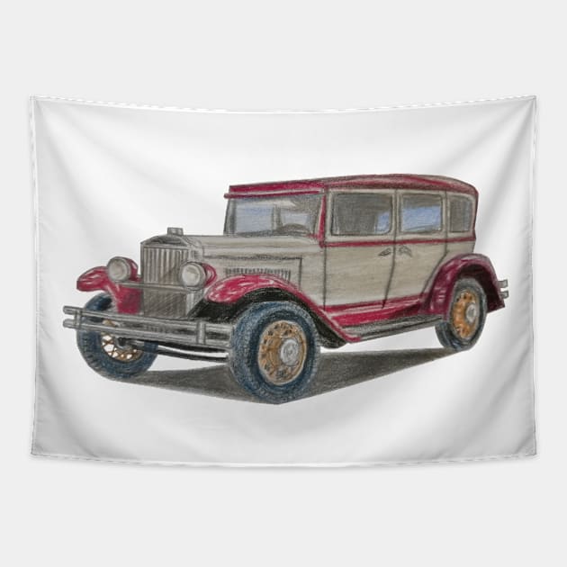 Vintage car Tapestry by An.D.L.