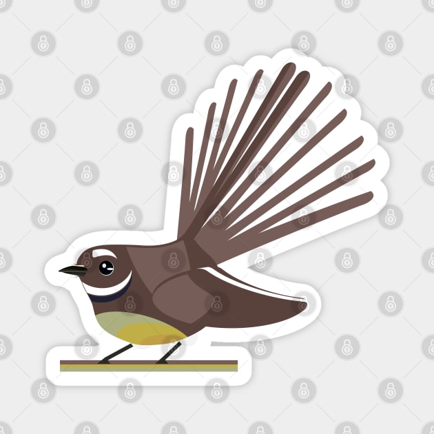 Fantail Piwakawaka NZ BIRD Magnet by mailboxdisco