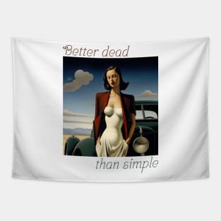 Better dead than simple girl retro vintage Tapestry