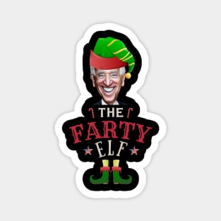 The Farty Biden Elf Funny | Sarcastic Political Anti Biden Design Magnet