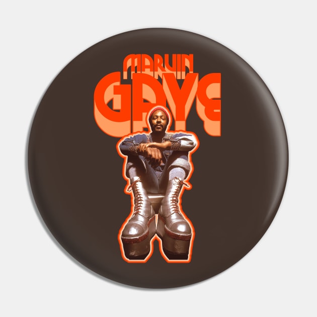 Marvin Gaye Ain't No Platform Boots High Enough FanArt Pin by darklordpug