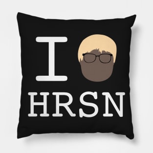 I Heart HRSN (White Font) Pillow