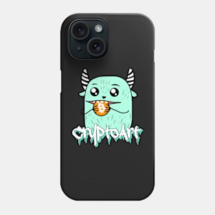 Crypto Art NFT Collector Bitcoin Monster Phone Case