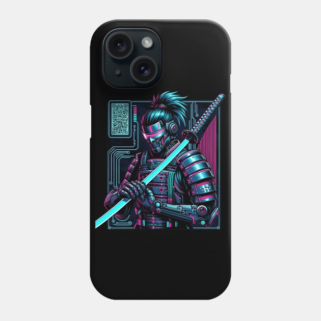 Samurai Cyberpunk Phone Case by Dojaja