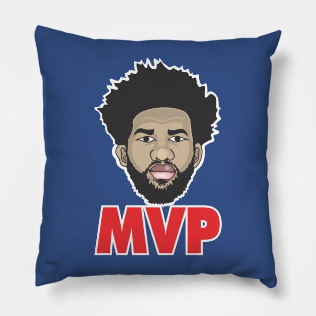 Joel Embiid Wins MVP Pillow by Tom Stiglich Cartoons