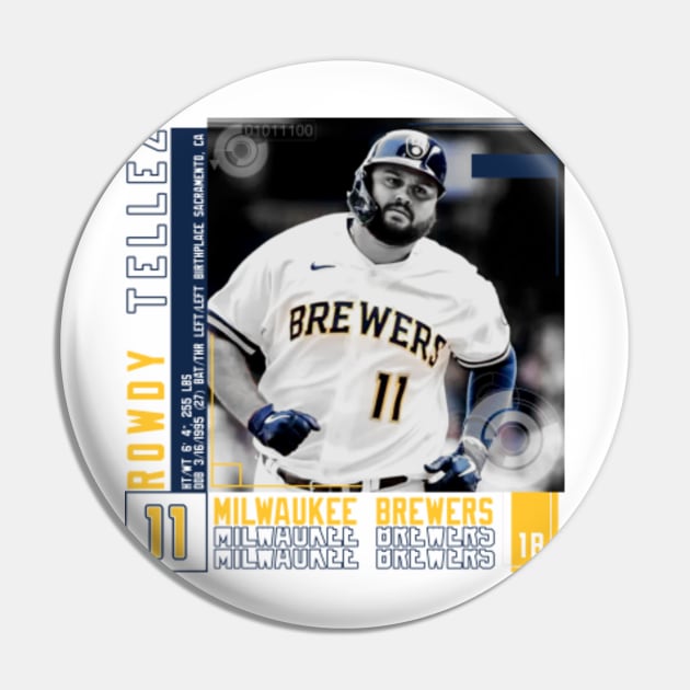 Rowdy Tellez Baseball Edit Tapestries Brewers - Rowdy Tellez - T