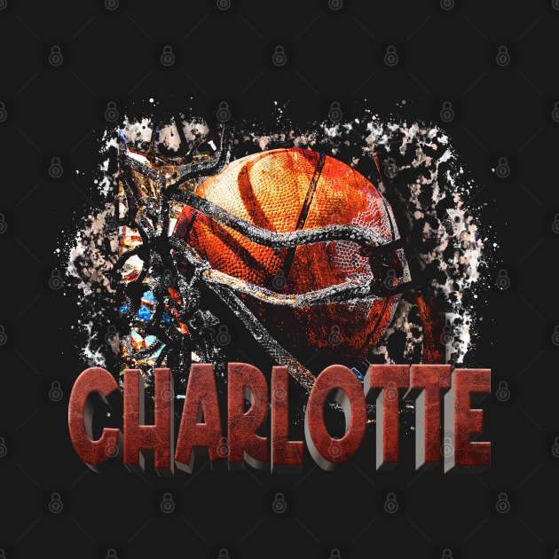 Classic Sports Charlotte Proud Name Basketball by Irwin Bradtke