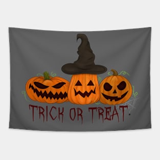 Trick Or Treating Pumpkins Tapestry