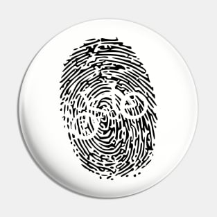 Biker's Fingerprint T-Shirt Pin