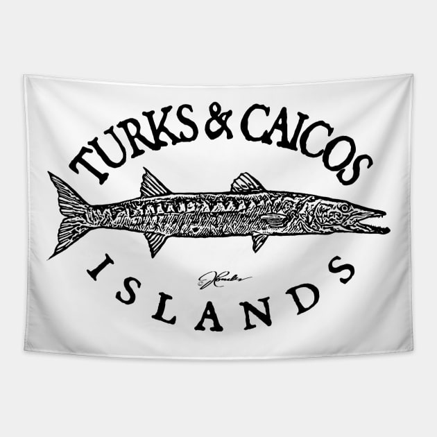 Turks & Caicos Islands Great Barracuda Tapestry by jcombs