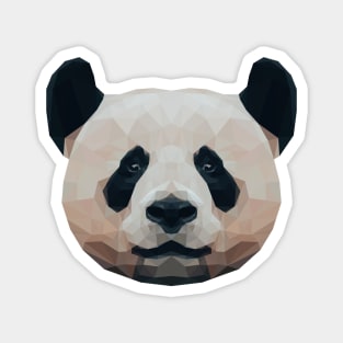 Low Poly Giant Panda Head Magnet