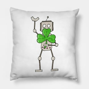 St Patrick's Day Robot Pillow