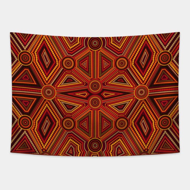 Australian aboriginal art Tapestry by Julia_Faranchuk