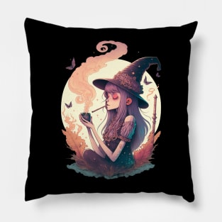 Smoking Witch Pillow