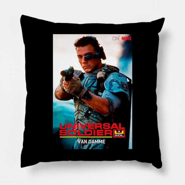 UNIVERSAL SOLDIER VAN DAMME 1992 Pillow by Diyutaka