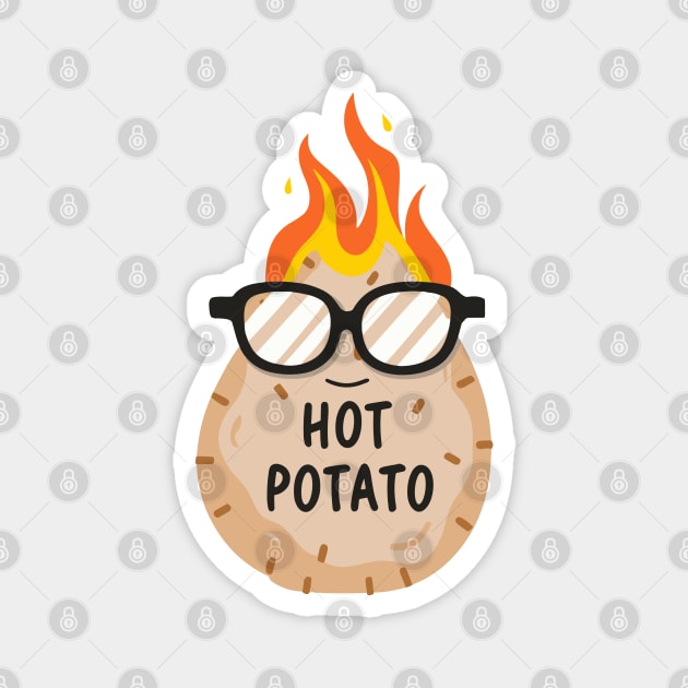 Cool Hot Potato Funny Magnet by Art-Jiyuu