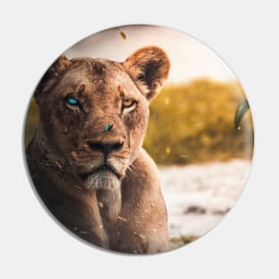 Wounded Lion Pin