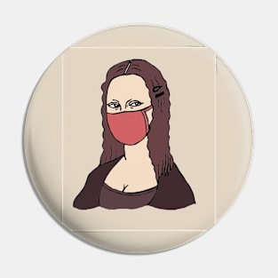 SOCIAL DISTANCING MONA LISA Pin