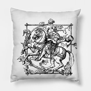 His Stallion Reared Up Pillow