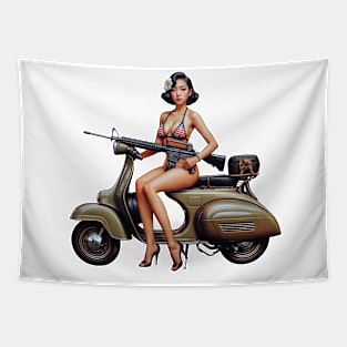 Scooter Girl Tapestry