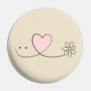 Smile. Love. Blossom Pin