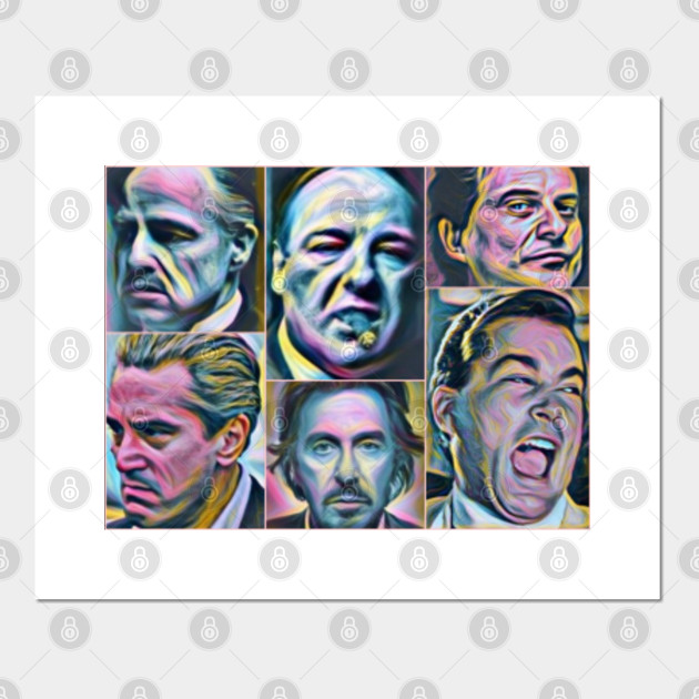 Gangsters Painting Movie Goodfellas Godfather Casino Scarface
