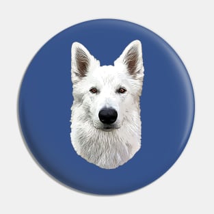 White Swiss Shepherd Dog Pin