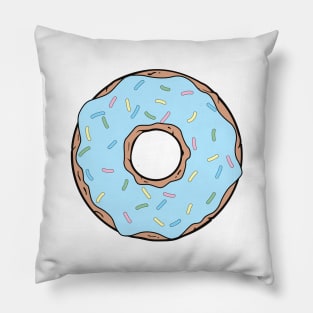 Blue Donut, Doughnut, Icing, Sprinkles, Frosting Pillow