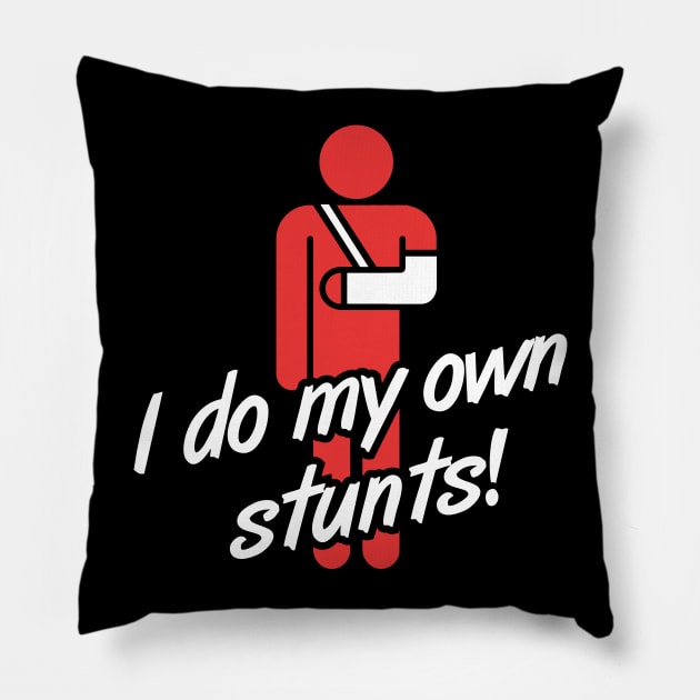 Stunts Fractured Broken Arm Get Well Gift Pillow by MeatMan