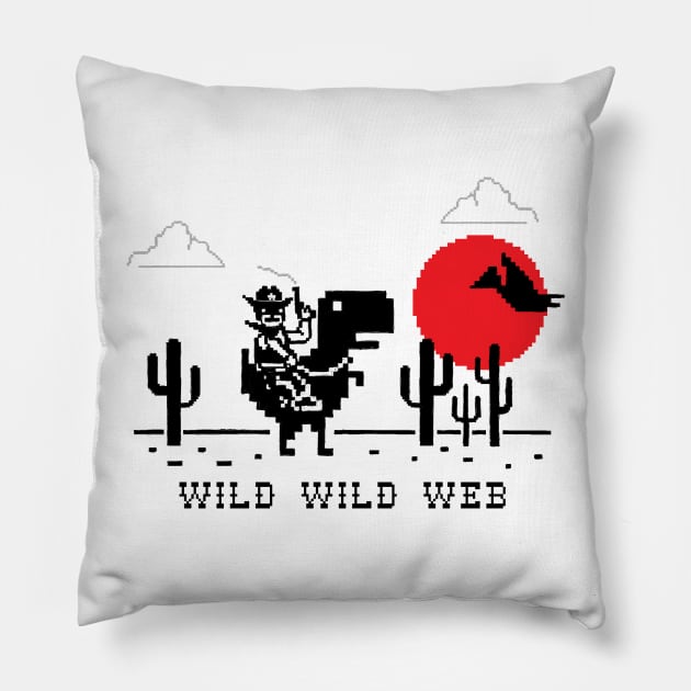 Wild Wild Web Pillow by kookylove