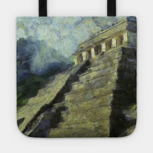 Starry Night in The Ancient Mayan Temple, Temple of the Inscriptions Tote