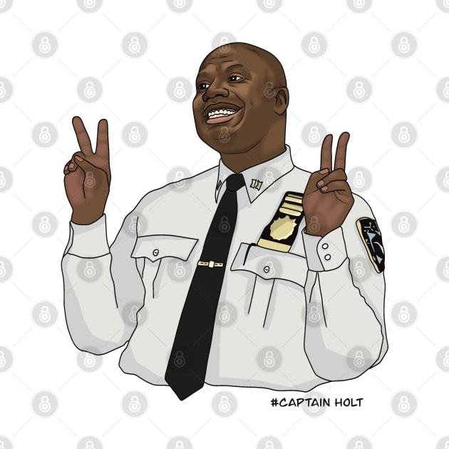 Captain holt - peace sign by Artbygoody