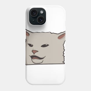 funny Woman Yelling at a Cat meme Confused Cat at Dinner Table cat Phone Case