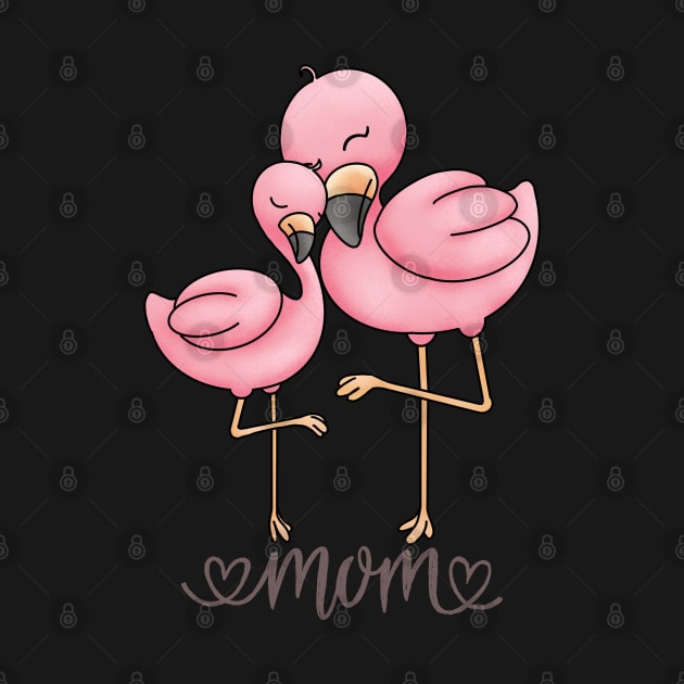 Flamingo Mom and Child by MCsab Creations