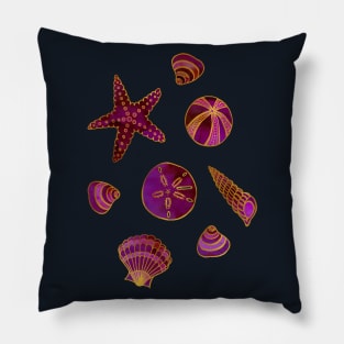 Beach Treasures - Red Pillow