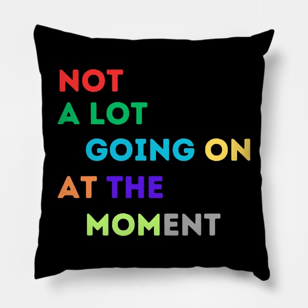 NOT A LOT IS GOING ON AT THE MOMENT Pillow by Nomad ART