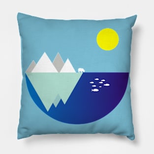 Iceberg, minimalist nature Pillow